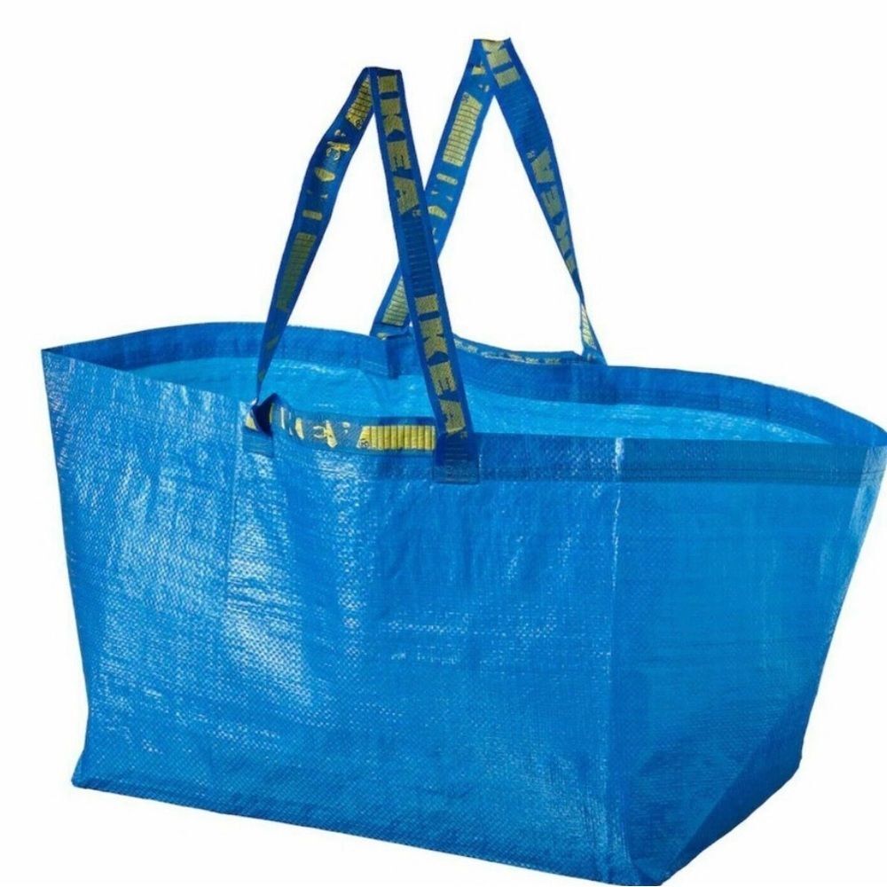 IKEA Bag Large Blue Reusable Shopping Bag Tote Laundry Grocery Moving Storage